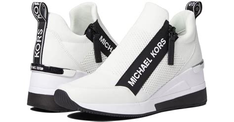 michael kors white wedge|michael kors women's wedge sneakers.